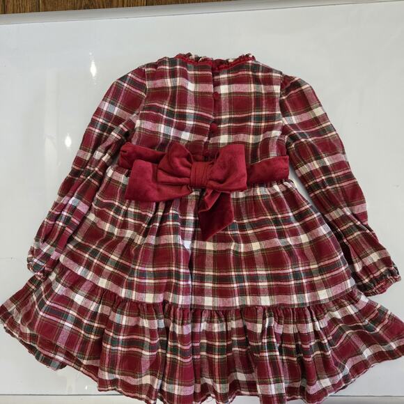Tommy Bahama Plaid Flannel Ruffle Embellished Dress Size 2T Holiday‎ Xmas - Picture 5 of 5